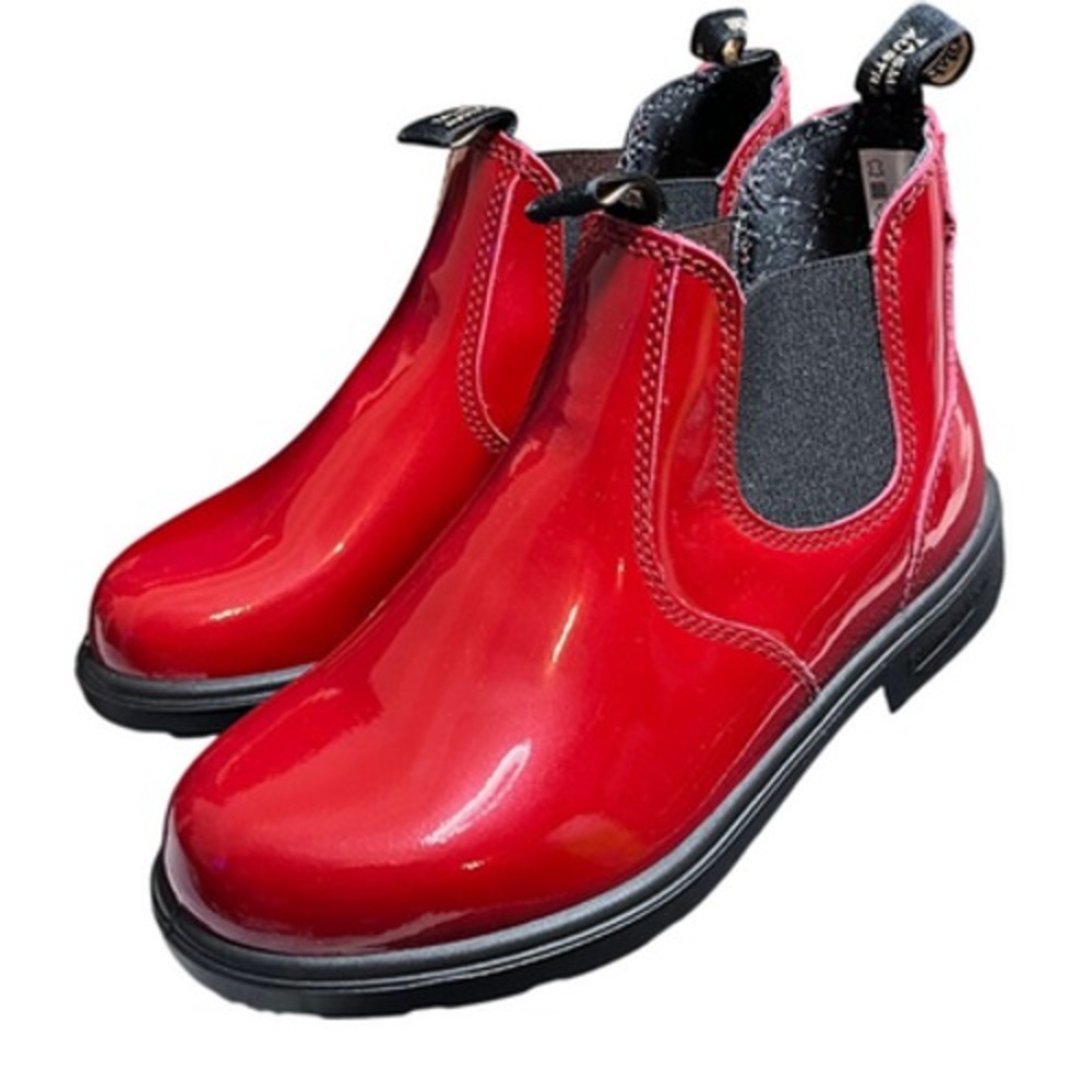 NEW‎ Blundstone 2253 Chelsea Boots Women Size 6 Red Patent Leather Glossy Ankle